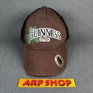 Guinness 1759 Opener Cap Baseball Cap One Size Brown Green Adjustable Strapback